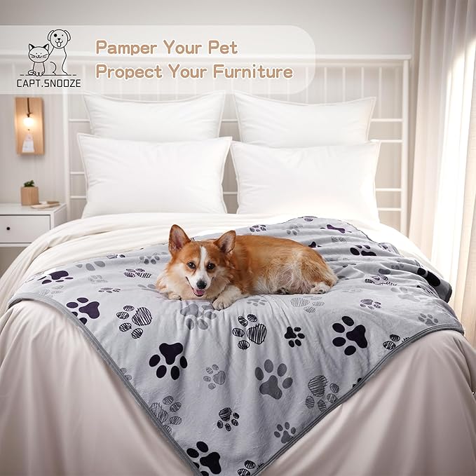 Waterproof Dog Blankets Pet Blanket 50"x60", Soft Fluffy Sofa Car Bed Protector - Image 6