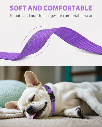 Joytale Small Dog Collar, Reflective and Adjustable Nylon Collar - Image 3