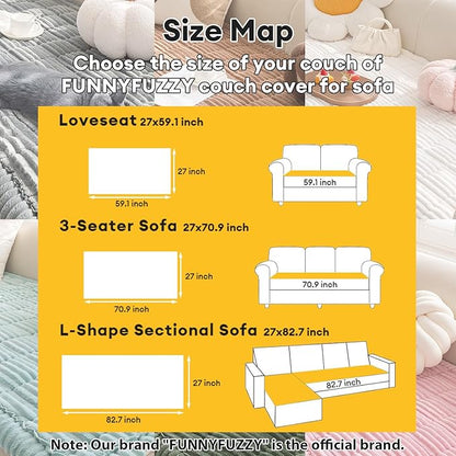 FUNNY FUZZY Pet Couch Covers for Sofa, Washable Dog Couch Cover Protector for - Image 4
