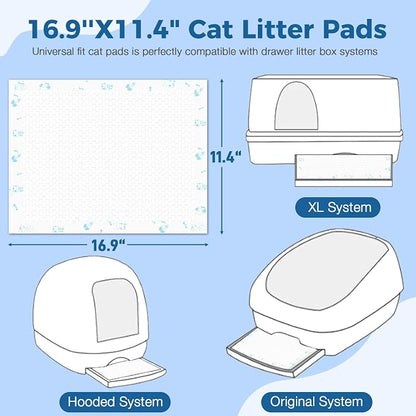 Cat Pads 50 ct Super Absorbent Pet Pee Pads Compatible - Image 6