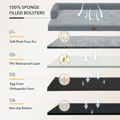Orthopedic Dog Beds for Large Sized Dogs, Waterproof Egg Crate Foam Medium Dog - Image 7