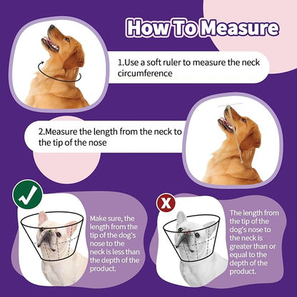 Dog Cone Collar Soft Cone for Medium Dogs After Surgery Adjustable Elizabethan - Image 3
