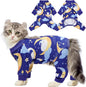 QBLEEV Cat Onesie for Cats After Surgery, Sticky Hair Cat Pajamas for Cats Only by QBLEEV