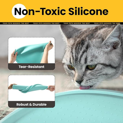 Dog Food Mat, 1/2 Inch Raised Edges Cat Feeding Mat - Image 3