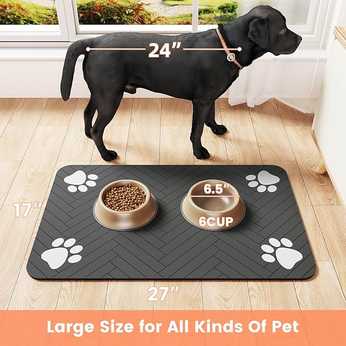 Pet Feeding Mat-Absorbent Pet Placemat - Image 8