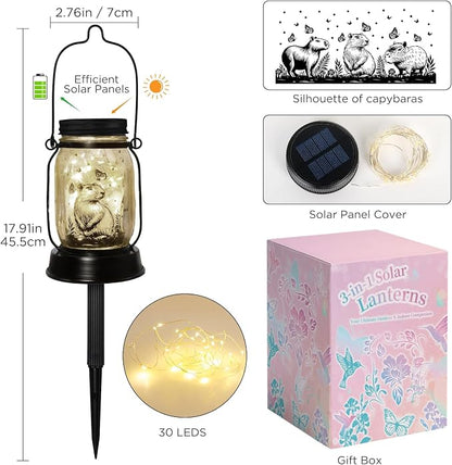 kyoryuger Capybara Gifts for Women/Men Capybara Solar Lanterns Mom Grandma - Image 7