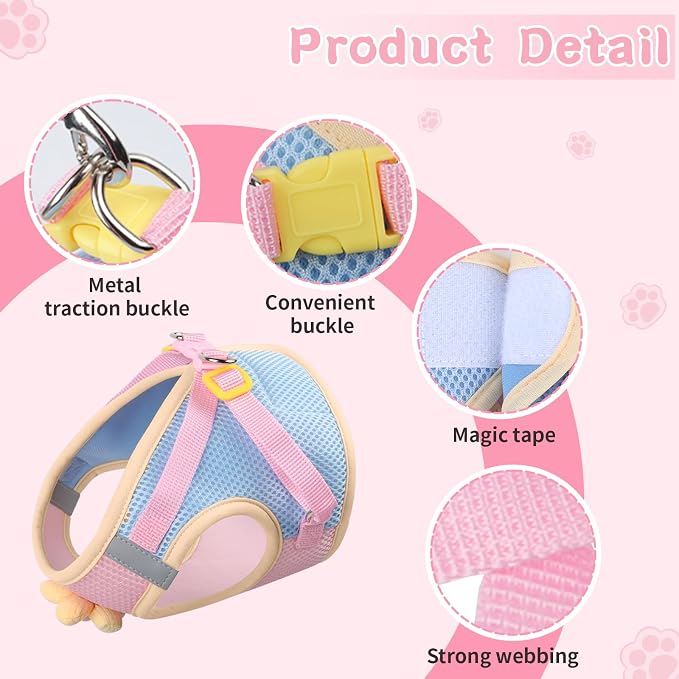 Cat Harness and Leash Set for Walking Escape Proof, Adjustable Kitten Harness - Image 7