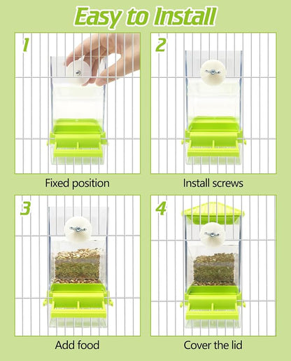 BNOSDM No Mess Automatic Bird Feeder Anti-Splash Bird Feeder Acrylic - Image 8