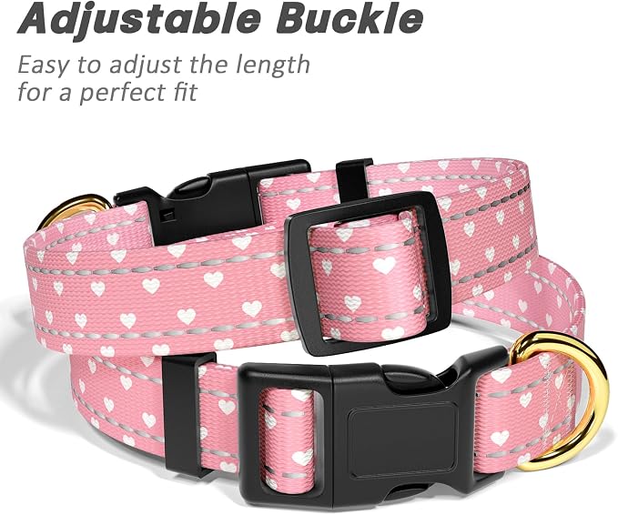 Reflective Dog Collar for Large Dogs, Cute Adjustable Heavy-Duty Nylon Puppy - Image 6
