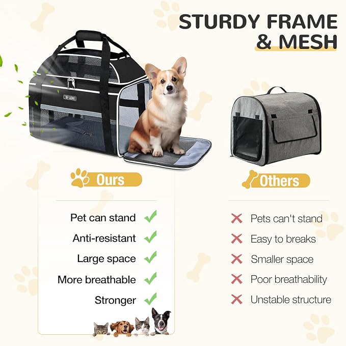 Lekereise Top-Expandable Pet Carrier 18x11x11Inch Delta American United Airline - Image 8