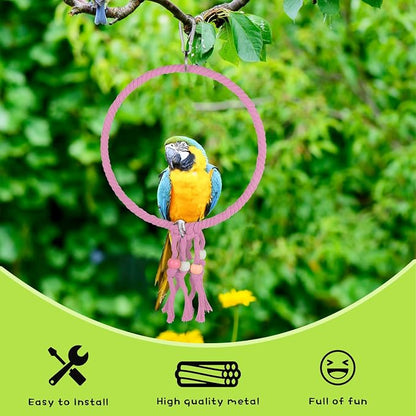Bird Swing, 20 CM Diameter Hanging Parrot Swing - Image 3