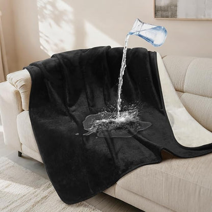 LOOBANI Waterproof Dog Blanket for Couch: Reversible Flannel Bed Blanket for by LOOBANI