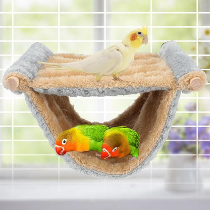 BWOGUE Winter Warm Bird Nest Bed Hanging Hammock Snuggle Hut Parrot House Tent - Image 7