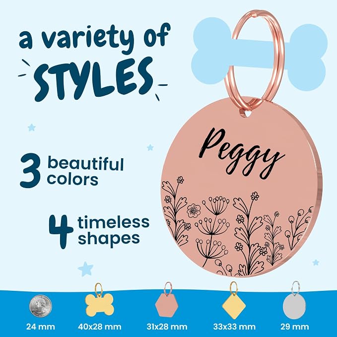 PawFurEver Dog Tag Personalized Pet Name | Customized Dog Tags Engraved Front & - Image 5