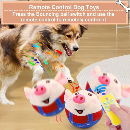 BABORUI Remote Control Interactive Dog Toys Pig, Jumping Squeaky Dog Toys - Image 2