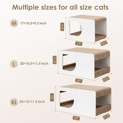EHEYCIGA Cardboard Cat Scratcher House, 17-Inch Corrugated Cat Scratcher - Image 6