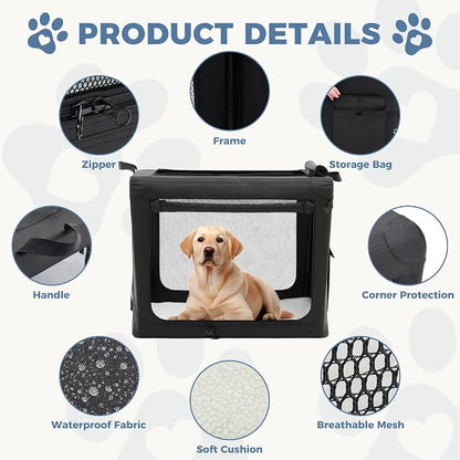 DUMOS Dog Crate 42 Inch Travel Cat Pet Carrier - Image 3