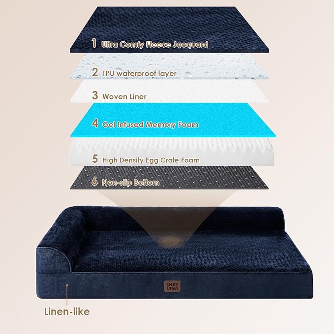 EHEYCIGA XL Dog Bed Memory Foam - Image 5