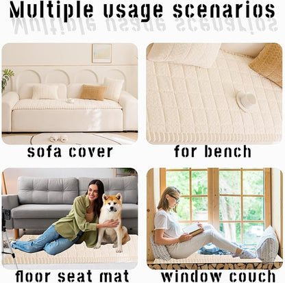 Sofa Cover Fuzzy Couch Cover for Pet, Couch Covers for Dogs Washable Non-Slip - Image 6