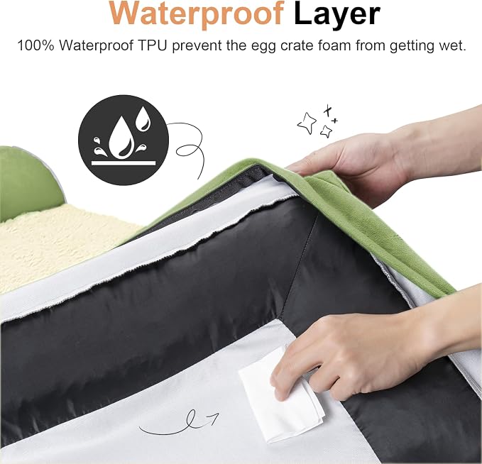 Large Dog Bed Orthopedic Washable: Jumbo Dog Bed Bolster Extra Large Dogs Egg - Image 4