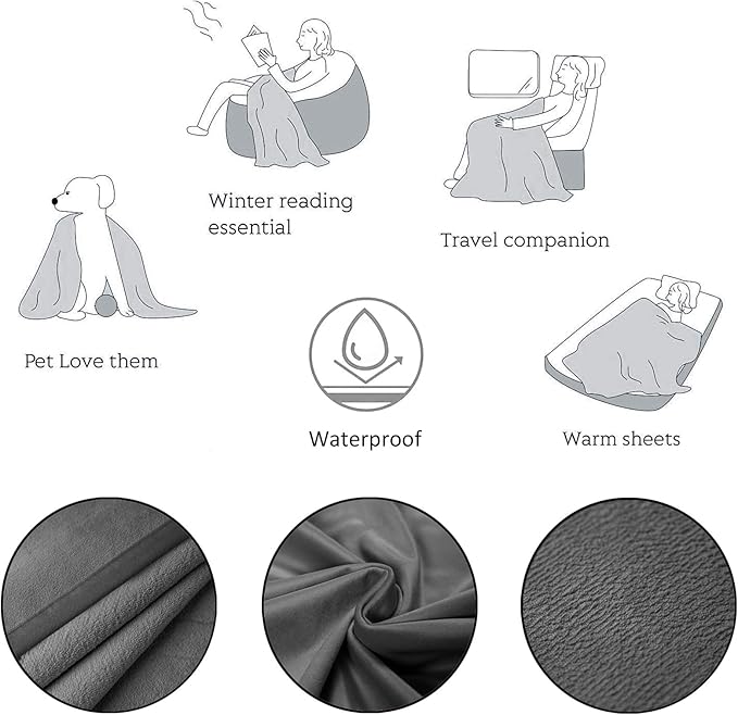 Ameritex Pet Bed Blanket Reversible 100% Waterproof Velvet Super Soft - Image 7