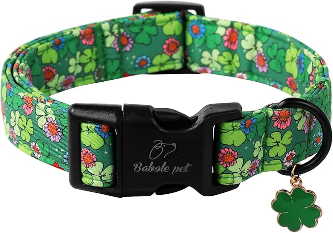 St Patricks Day Dog Collar for Medium Dogs by Babolepet
