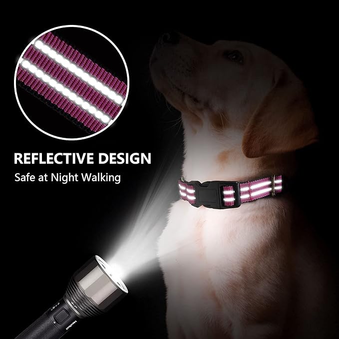 Hikiko Martingale Dog Collars Reflective Nylon Dog Collar - Image 5