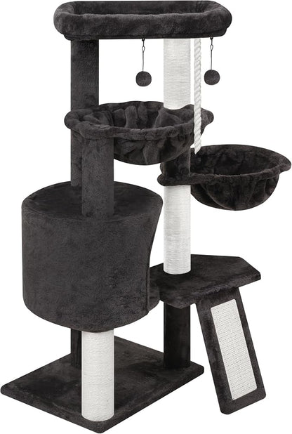 Xin Three Layer Cat Tree with Cat Condo and Two Hammocks, Darkgray … - Image 6