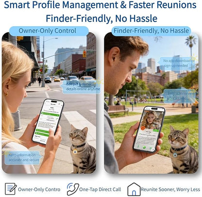 Smart QR Code Cat ID Tag – Free Forever Online Profile, No Subscription Pet - Image 3