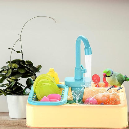 Parrot Bird Bathtub Shower Box Bathing Tub Container Cage, Automatic Pet Bird - Image 6