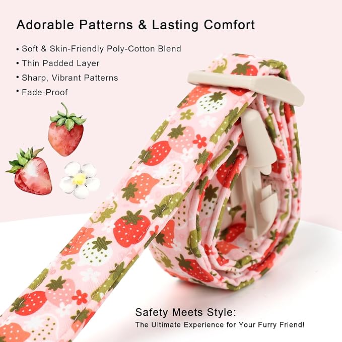 Strawberry Dog Collar for Large Dogs - Image 4
