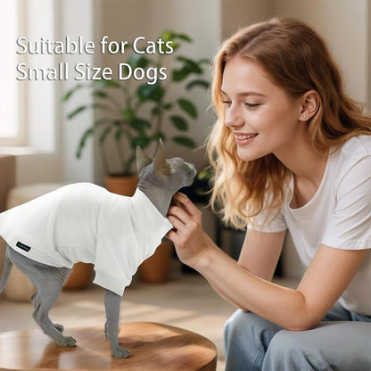 Fleece Sphynx Cat Clothes Soft Hairless Cat Clothes Pullover Cat Sweater - Image 4