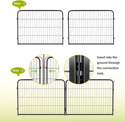 BestPet Dog Playpen 24 Inch 8 Panels Heavy Duty Metal Pet Exercise Pen Indoor - Image 4