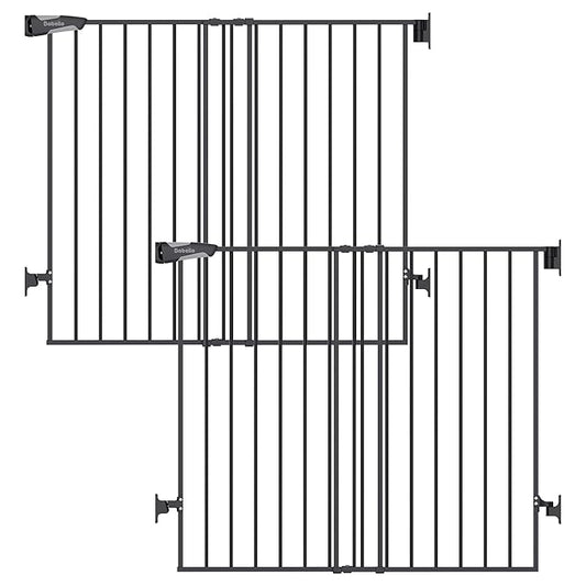 Babelio Baby Gate for Stairs, Kitchen & Doorways, No Bottom Bar| Easy Install| by BABELIO