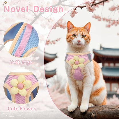 Cat Harness and Leash Set for Walking Escape Proof, Adjustable Kitten Harness - Image 3