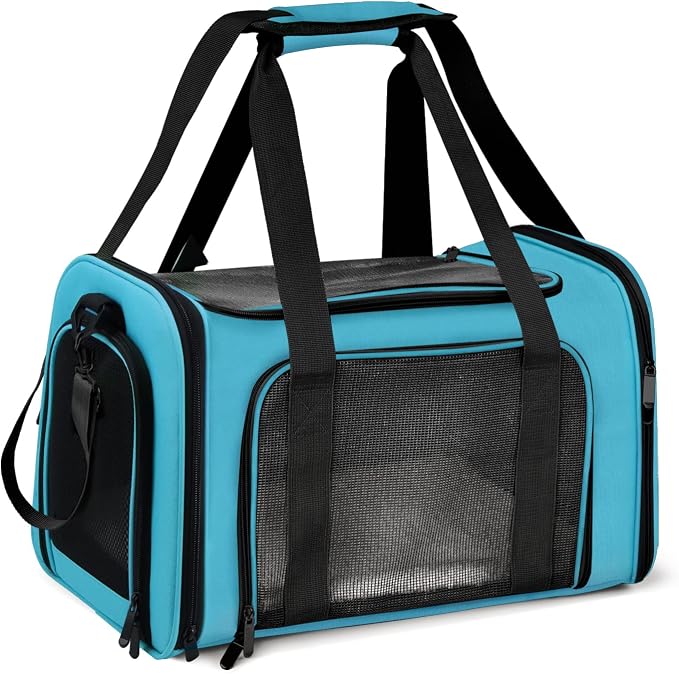 Henkelion Pet Carrier for Small Medium Cats Puppies up to 15 Lbs, Airline by Henkelion