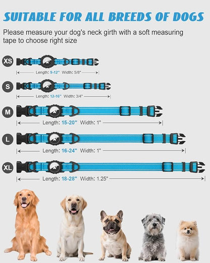 Joytale Airtag Dog Collar, Waterproof Dual D-Rings, Reflective Pet Collar - Image 6