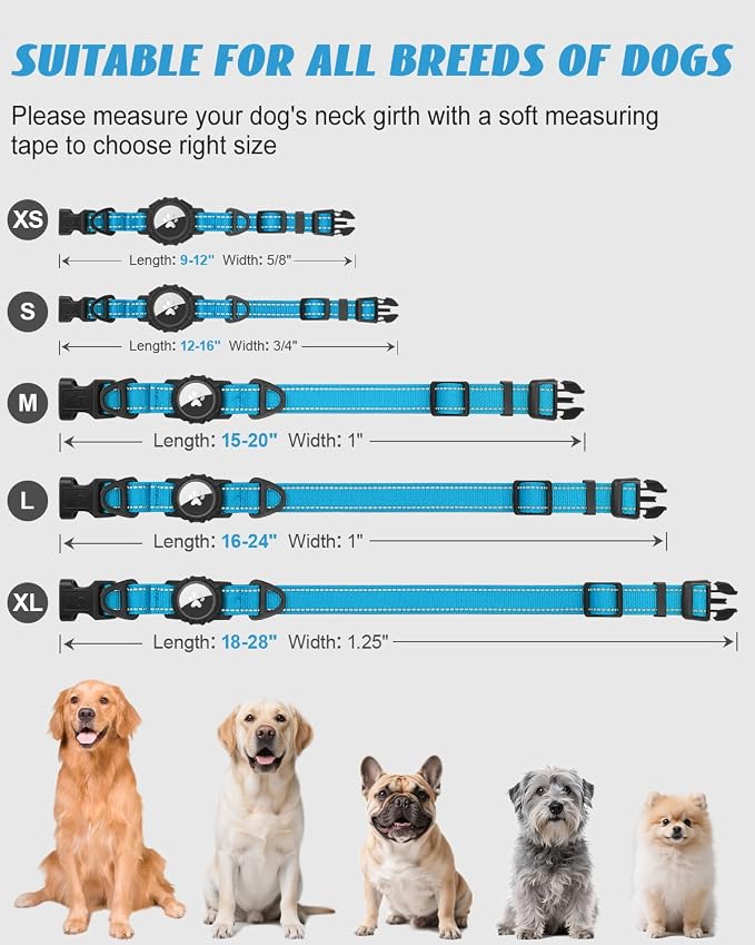 Joytale Airtag Dog Collar, Reflective Pet Collar - Image 6