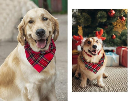 Christmas Plaid Dog Bandana - Image 8