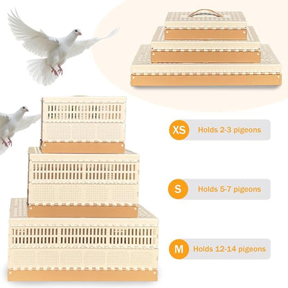 Folding Pigeon Cage Racing Pigeons Travel Cage Pairing Cage Plastic Two Doors - Image 7