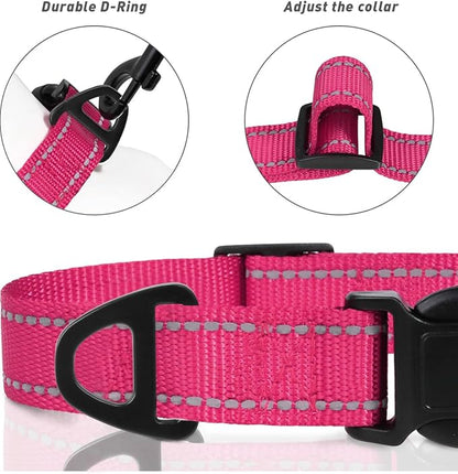 TagME Small Dog Collars, Adjustable Reflective Nylon Pet Collar - Image 3