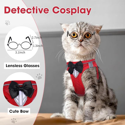 Cat Vest Harness and Leash Set for Walking Escape Proof, Adjustable Kitten - Image 3