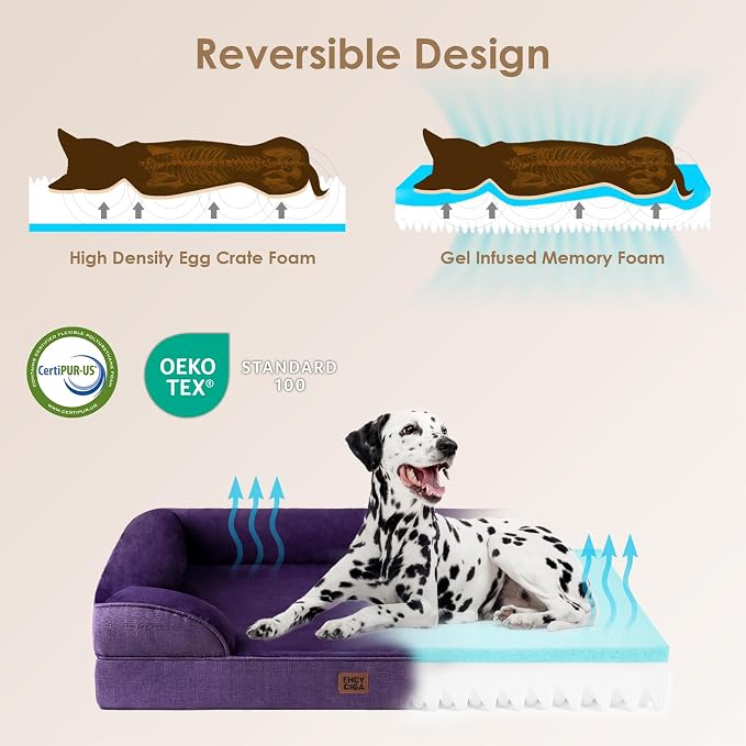 EHEYCIGA Orthopedic Dog Bed for Medium Dogs, Waterproof Memory Foam Medium Dog - Image 4