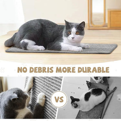 Gray Cat Scratching Mat Sisal, 2 Packs Sisal Fabric Large Cat Scratching Pad - Image 6