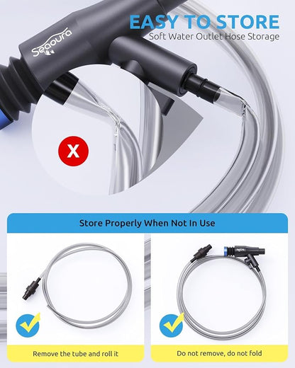 Gravel Vacuum for Aquarium, Fish Tank Cleaner Kit, Mini Manual Fishtank Vacuum - Image 5
