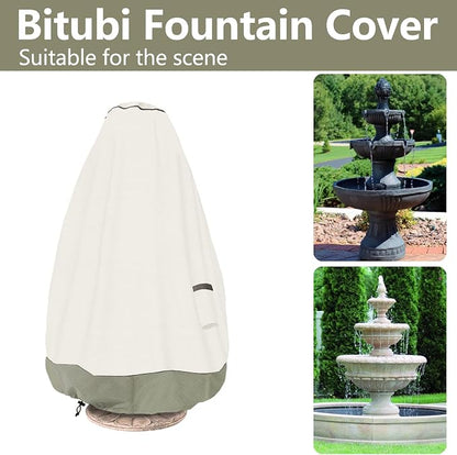 Bitubi Fountain Cover（52"x68"） 600D Oxford Cloth Garden Fountain Statue - Image 3