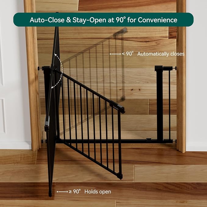 BABELIO Baby Gate for Doorways and Stairs, 41-46" Pet Gate - Image 5