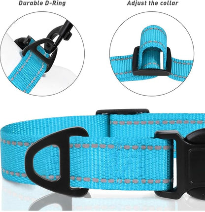 TagME Samll Dog Collars, Adjustable Reflective Nylon Pet Collar - Image 4