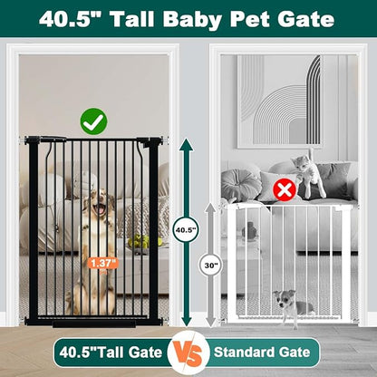 Fairy Baby 40.5" Extra Tall Baby Gate Pressure Mounted, 60.3"-65.7" Extra Wide - Image 3