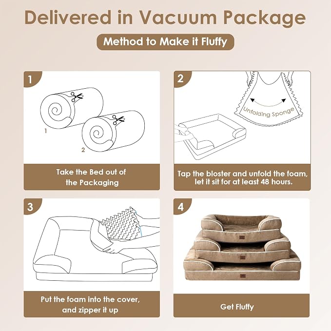 EHEYCIGA Orthopedic Dog Bed for Medium Dogs, Waterproof Memory Foam Medium Dog - Image 7